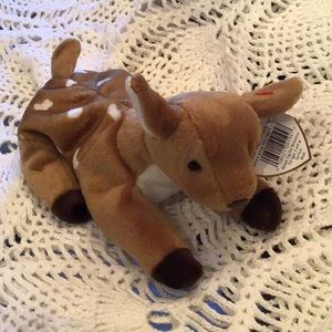 New Vintage 1997 TY Beanie Baby “Whisper” Deer 90’s collectible toy